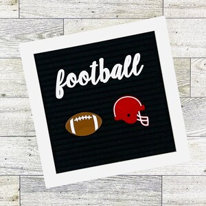 Football Set For Letterboards, Team Sports Accessories, Touchdown Sign, Super Bowl Decor, Feltboard Sports Accents