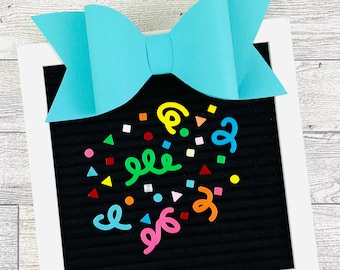 Colorful Party Confetti, Letter Board Birthday Party Decorations, Celebration Word Board, Felt Board Fun Confetti, Message Board Party
