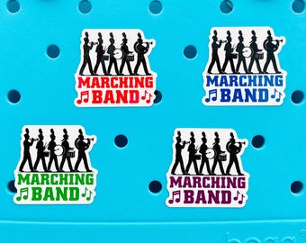 Marching Band Bogg Bag Charms, Drum Line, School Band Bogg Bits, Croc Bag Pop In Buttons, Game Day Bag Accessories