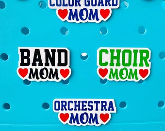 Choir Mom Bogg Bag Charms, Orchestra Mom, Band Mom, Color Guard Mom, Bogg Bit Accessories, Croc Bag Tags, Simply Modern Bag Majorette Charm