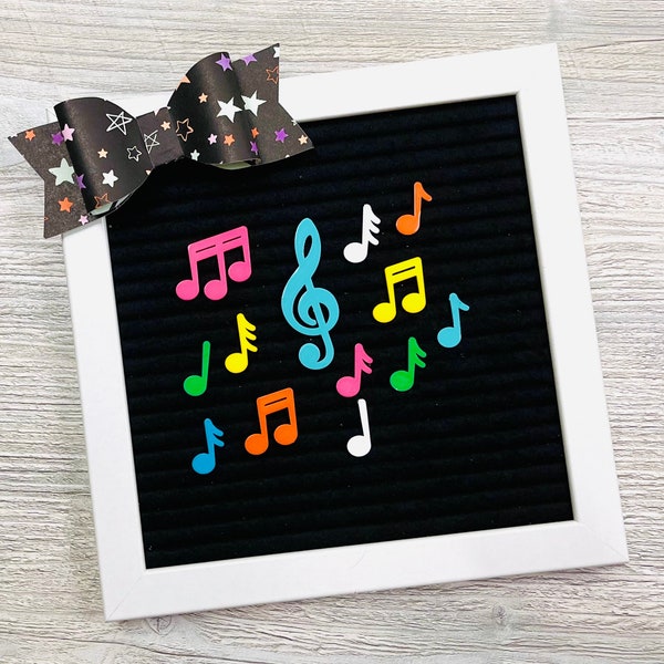 Music Notes For Letterboards, Feltboard Music Icons, Musical Icons For Letter Boards, Felt Board Accessories