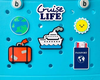 Cruise Ship Bogg Bag Charms, Travel Bogg Bits, Cruise Life, Suitcase, Sunshine, Planet Earth, Luggage, Cruise Vacation, Passport