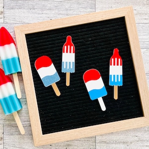 Rocket Bomb Pop For Letter Boards, Fourth of July Party Decor, Summer Popsicles For Felt Boards, Patriotic Accents For Letterboards