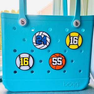 Bogg Sports Bits, Custom Basketball Charms, Volleyball, Softball, Sports Mom Bogg Charms, Baseball, Personalized Sports Tote Bag Charms