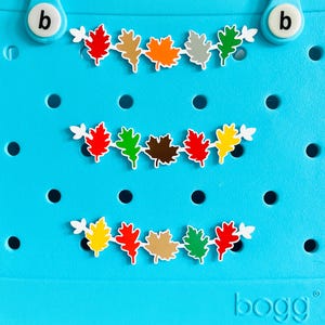 Leaf Garland For Bogg Bags, Autumn Bag Charms, Fall Bogg Bits, Thanksgiving, Bogg Pop In Buttons, Bag Tags, Purse Charms