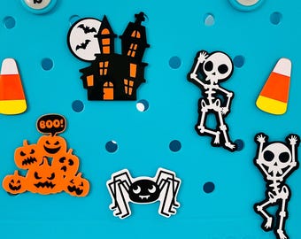 Halloween Bogg Bag Charms, Haunted House, Candy Corn, Skeleton Bogg Bits, Jack-o-Lantern, Halloween Spider, Simply Modern Bags, Autumn, Fall