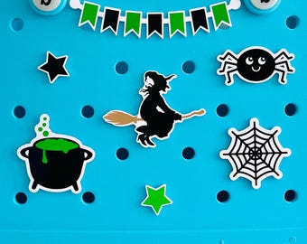 Wicked Witch Bogg Charms, Halloween Spider and Web, Witches' Cauldron, Bogg Bag Witches' Brew, Spooky Halloween Accessories, Simply Modern