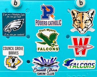 Custom Sports Team Logo Bogg Charms, School Mascot Bogg Bits, Turn Your Image Into A Bogg Bag Charm, Team Spirit