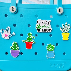 Crazy Plant Lady Bogg Charms, Succulent Plants, Monstera Plant, Snake Plant, Plant Lover Bogg Gift, Watering Can, Purse Charms