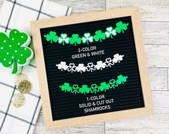 Shamrock Garland For Letterboards, St Patrick's Day Decorations, Felt Board Accessories