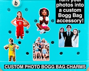 Custom Photo Bogg Charms, Photo Cut-Out Bits, Turn Your Photos Into Bogg Bag Charms, Personalized Bogg Bit Bag Accessories