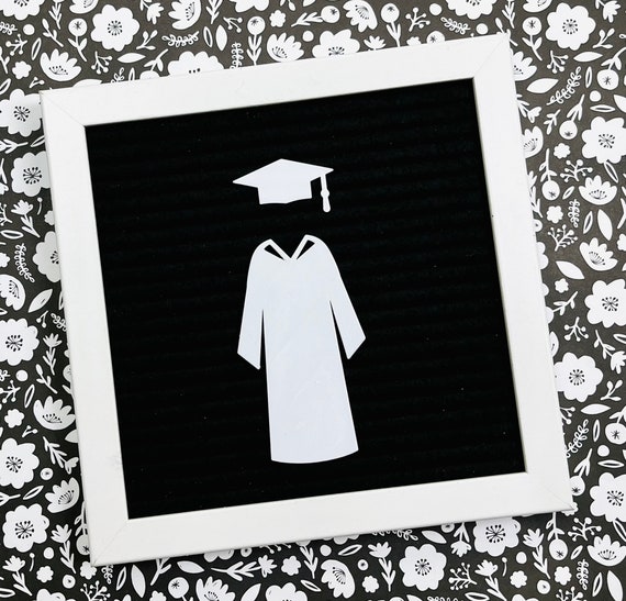 Graduation 2024 for Letterboards, Cap and Gown, Graduation Party