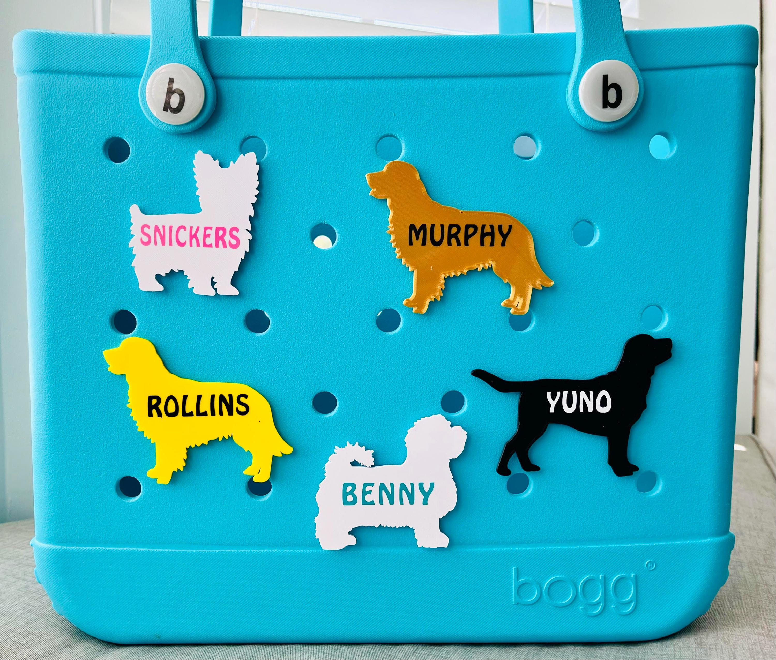 Personalized Dog Breed Bogg Bag Bits, Custom Pet Charms, Dog Breed Pop In Buttons, Custom Dog Name Charms, Pet Lover, Dog Doc DVM Bogg Charm