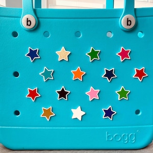Star Bits For Bogg Bags, Tote Bag Star Charms, Sparkle Star Charms For Bogg, Beach Bag Tags, Bogg Athletic Stars, Sports Bits For Bogg Bags