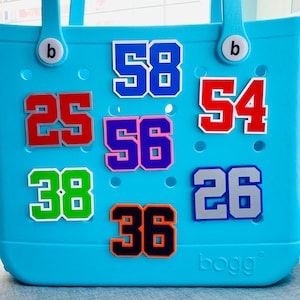 Sports Number Bogg Bag Bits, Personalized Sports Team Number Charm, Custom Sports Button, Athletic Charms Bogg Bags, Pool Bag Tags