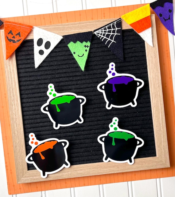 Witches' Brew For Letter Boards, Halloween Cauldron, Spooky Felt Board Icons, Message Board Autumn, Halloween Witch Cauldron and Brew