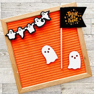 Guirnalda de letras de Halloween, decoración de fantasmas de fieltro, Feliz Halloween, tablero de mensajes de otoño, guirnalda de fantasmas espeluznantes, accesorios para tablero de palabras
