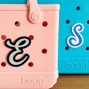 Script Letter Charm For Bogg Bags, Custom Initials, Monogram, Pool Bag Tag, Personalized Initials Bogg Bits