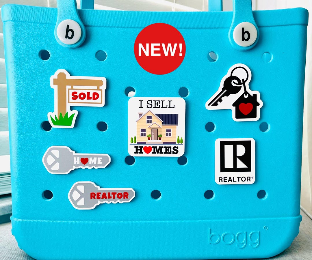Realtor Charms for Bogg Bags, I Sell Homes, Key Ring, Sold Sign, Bogg ...