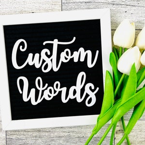 Letter Board Custom Words, Personalized Script Words, Felt Board Cursive Names, Custom Baby Name Announcement, Personalized Name Sign