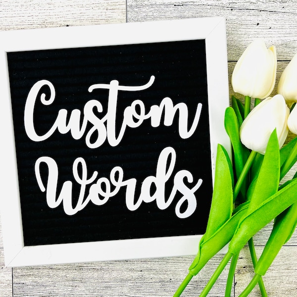 Custom Letter Board Words, Personalized Script Names, Felt Board Cursive Words, Baby Names For Letter Boards