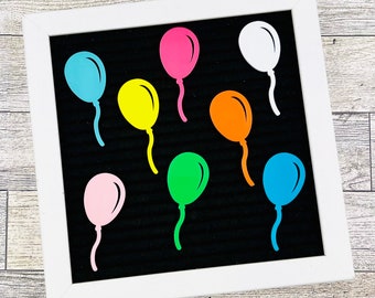 Letter Board Party Balloons, Birthday Party Decor, Happy Birthday Balloons For Felt Boards, Message Board Accessories, Celebrate Word Board