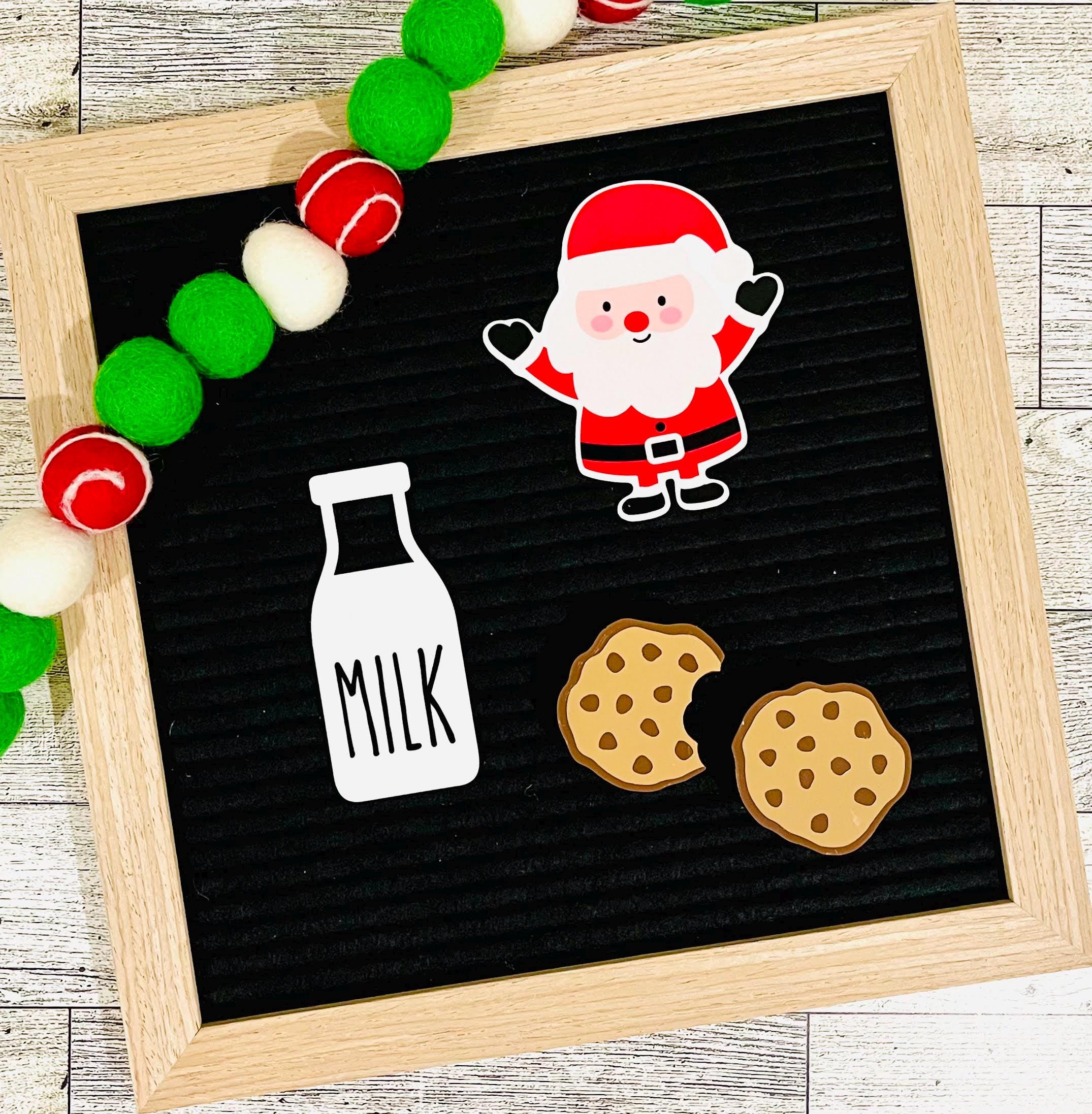 Letter Board Christmas, Milk and Cookies for Felt Boards  display picture 3