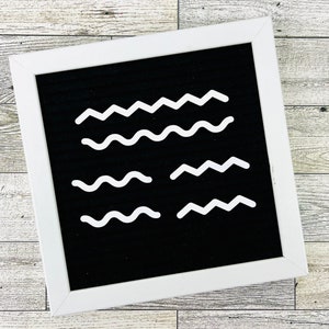 Letter board wavy line set, felt board accents, message board accessories, fun word board icons, water waves, groovy wave set for letter boards