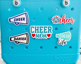 Bogg Bag Cheer Charms, Megaphone, Personalized Cheerleader, Cheer Mom, Cheer Life, Sports Cheerleader