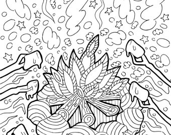 camping coloring etsy