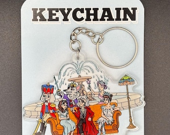 Nutcracker Ballet Fountain Scene Acrylic Keychain