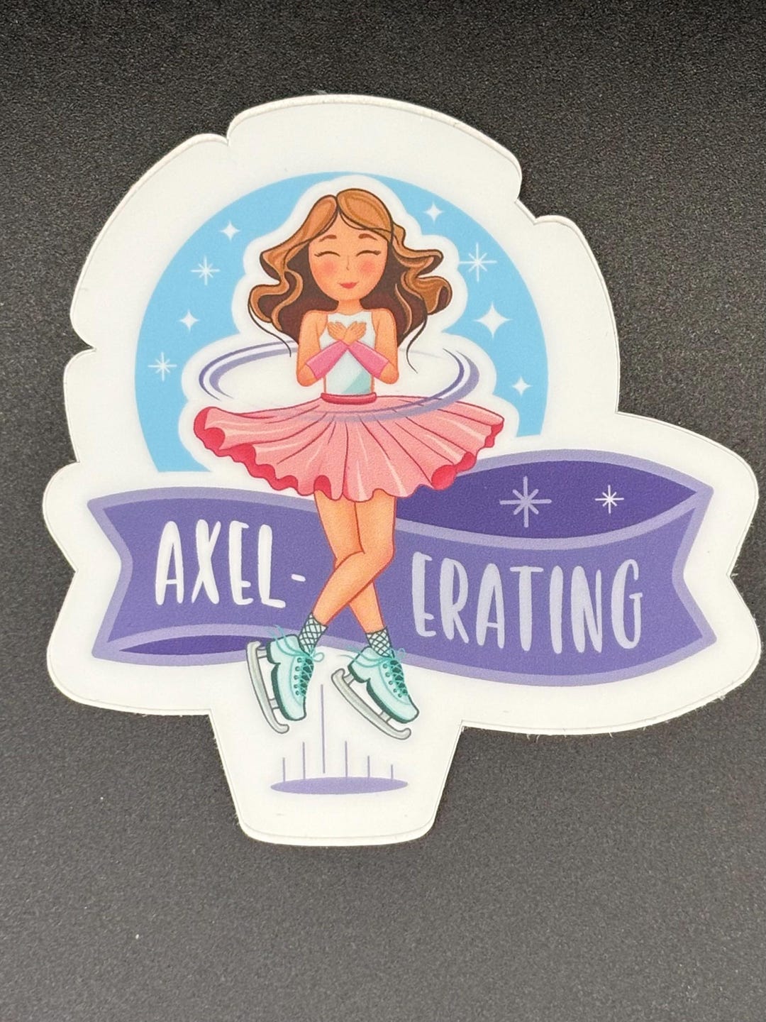 Axel-erating Figure Skating Sticker: Weatherproof Vinyl Decal - Etsy