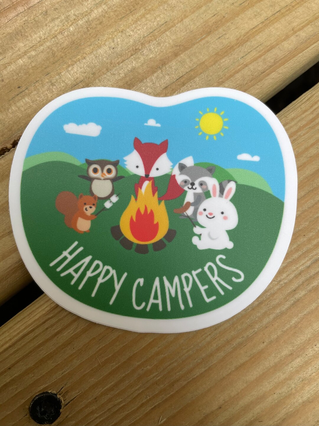 Happy Campers Camping Vinyl Sticker, Gifts for Nature Lovers - Etsy