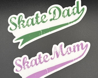 Skate Mom & Skate Dad Car Decals – Vinyl Window Stickers