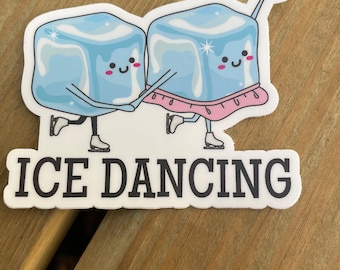 Ice Dancing Figure Skating Sticker, Laptop Sticker, Skate Sticker, Gifts For Figure Skaters, Ice Skating