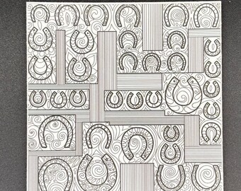 Lucky Horseshoe Sticker – 3” x 3”