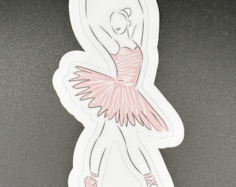Ballerina Silhouette  Dance Sticker, 2 color options, Dance Sticker,Ballet Gifts