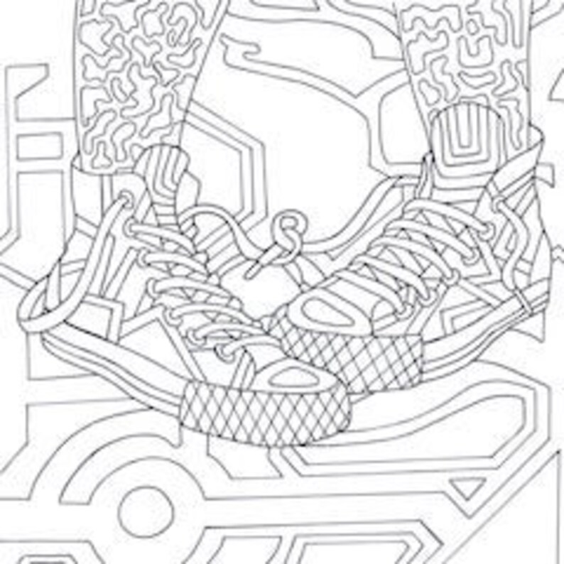 Printable Coloring Page Zentangle Dance Coloring Book image 1
