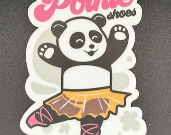 My 1st Pointe Shoes Panda Sticker – 2.1" x 3"