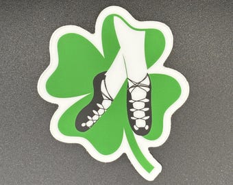 Irish Dance Shamrock Sticker | 3” Vinyl Dance Decal