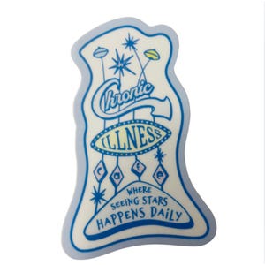 Chronic Illness Cafe: Where Seeing Stars Happens Daily Sticker, POTS Sticker,  EDS Awareness, Chronic Illness, Denali & Co.