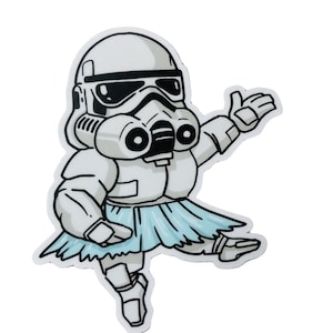 Ballet Trooper Vinyl Sticker – Funny Sci-Fi and Ballet Mashup