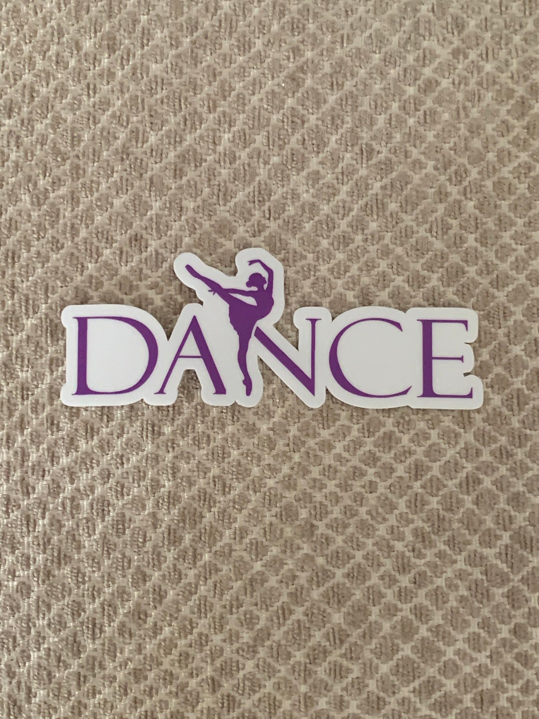 DANCE Vinyl Sticker Purple, Vinyl Decal, Laptop Sticker, Dance Sticker