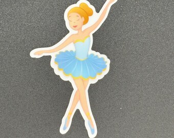 Little Blue Ballerina Mini Sticker, Dance Sticker, Gifts for Dancers