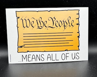 We The People Postcard • Snail Mail Activism • Write Your Representatives • Political Postcards for Congress, Voting Rights, 4x6