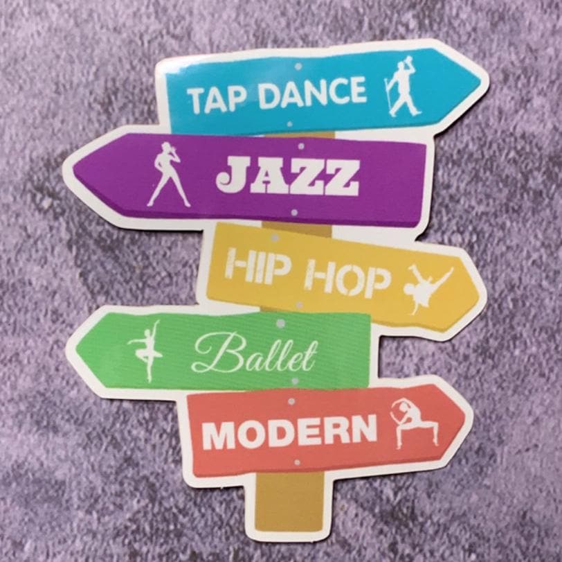 Dance Direction Sign Vinyl Sticker: Ballet, Tap, Jazz, Hip Hop - Etsy