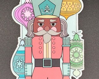 Nutcracker Ballet Soldier Sticker: Holiday Dance Gift