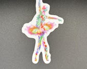 Paint Splash Ballerina Sticker – Bestselling Colorful Ballet Dancer Vinyl Decal