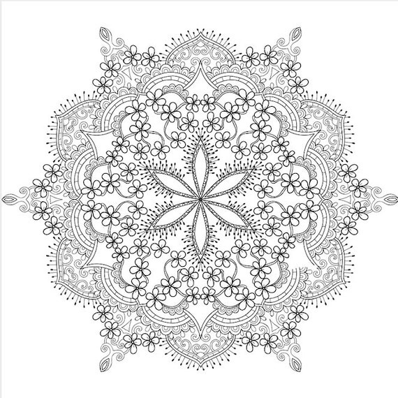 5 printable coloring pages zentangle coloring book etsy