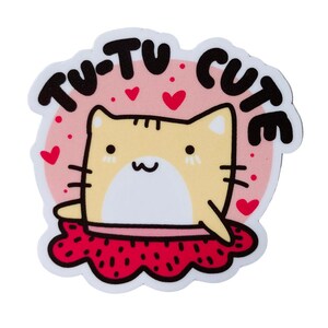 Tutu Cute Dancer Vinyl Sticker, Multiple Options, Dance Sticker, Gifts For Dancers